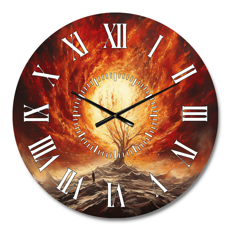 Horloge murale Moïse en feu, Médium