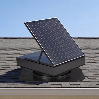 35W Solar Attic Fan With Thermostat Control