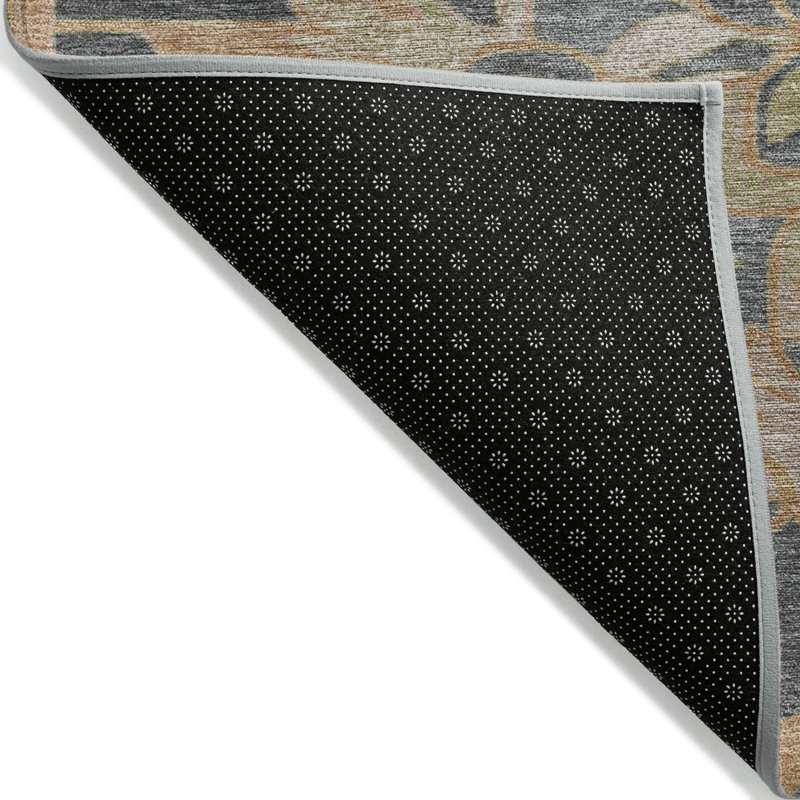 Tapis terre cuite lavable à la machine intérieur / extérieur Xhevrie, Rectangle 2 pi 6 po x 3 pi 10 po