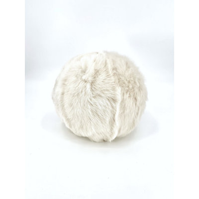 Ivory Ball Shearling Pillow