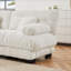 Canapés modulaires, canapé surdimensionné en L surdimensionné en forme de L, repose-pieds convertible pour le salon, moderne | chenille | blanc