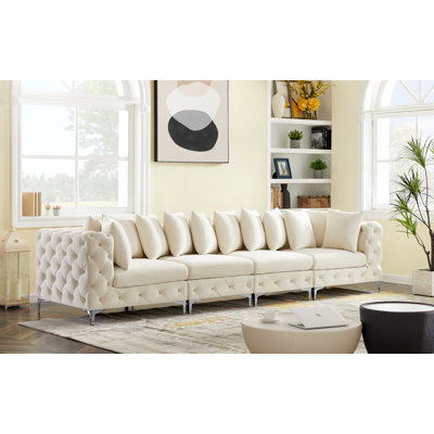 Kittell 139'' Velvet Sofa