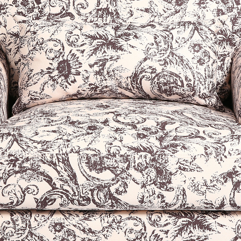 Fauteuil rembourré, Chenille rococo prune