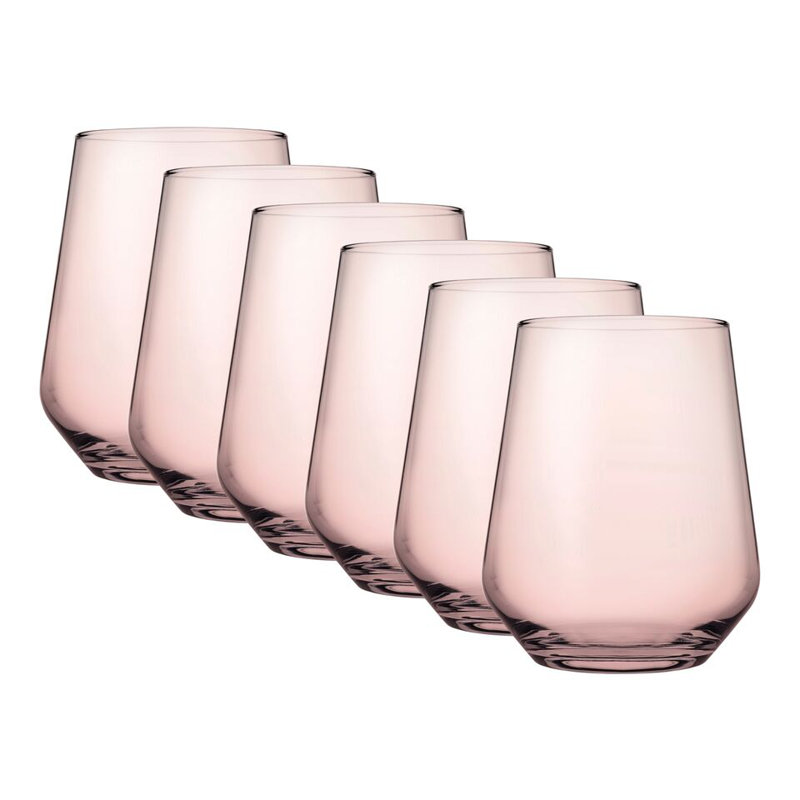 Shamay 14.37ml Drinking Glass Set, Pink