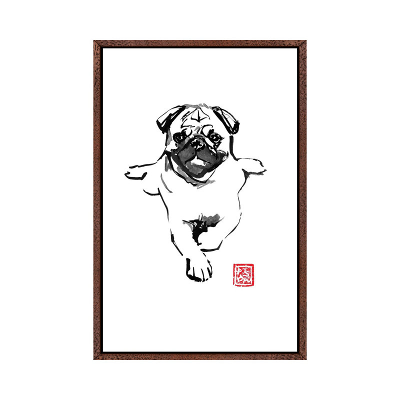 Carlin 1 Piece Wall Art on Canvas, 66.04 cm H x 45.72 cm W, Classic Brown Wood Framed