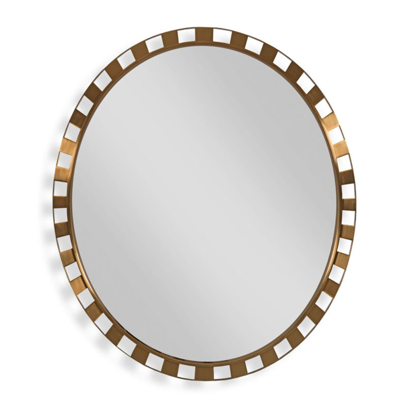 Mullholland Round Stainless Steel Mirror