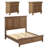 3-Piece Classic Solid Wood Bedroom Set,Includes 65" H King Size Bed And Two Nightstands,Light Brown-957545160-957545163