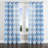 Boho Room Darkening Curtains - Contemporary Boho Blue And White Cloud Chevron Grommet Curtain - 1 Panel-1085774901-1085774897