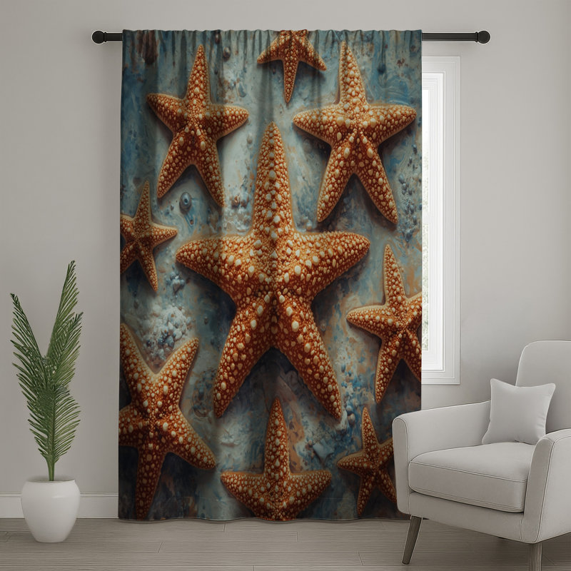 Rideaux texturés, voilages et voilages Starfish, Blockout, 50" x 92" - 1 Panel