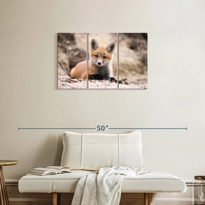 Brampt Little Brown Fox, 20" H x 33" W