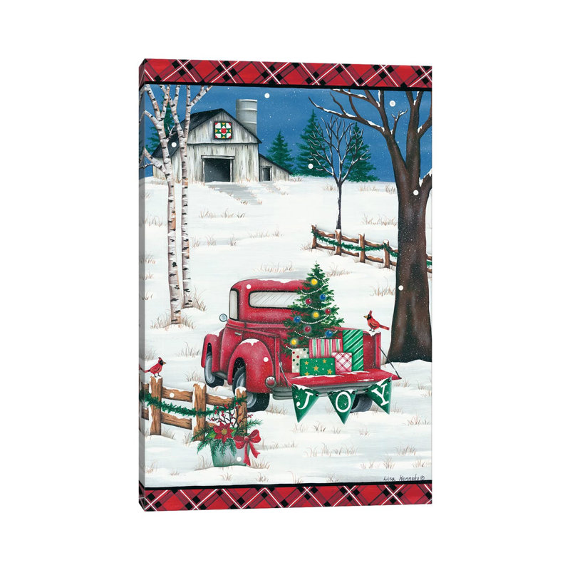 Christmas Joy Truck by Lisa Kennedy - Wrapped Canvas Print, 66.04 cm H x 45.72 cm W x 1.91 cm D