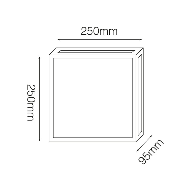 Ham 2 - Bulb 25cm H Outdoor Flush Mount