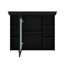 Armoire murale de salle de bain 35 po x 28 po avec porte miroir et 6 étagères ouvertes, armoire de salle de bain contemporaine-1946501405