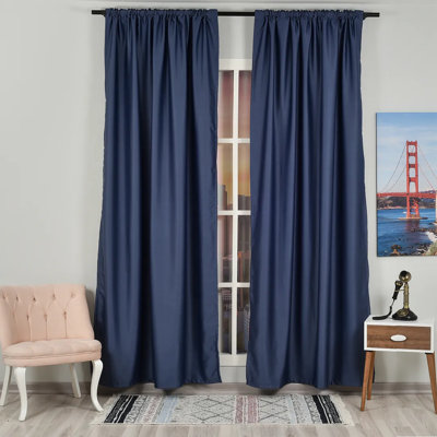 Extra Wide & Extra Long Custom Made Solid Color Room Darkening Single Curtain Panel