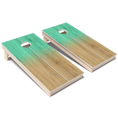 Vintage Green Gradient All-Weather Composite Cornhole Board Set