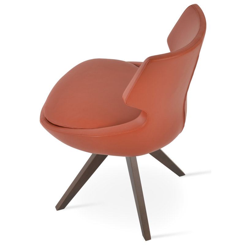 Chaise pivotante Patara Pyramid, Caramel PPM, Noyer