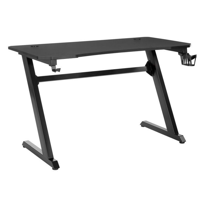 Metal Base Writing Desk, Black