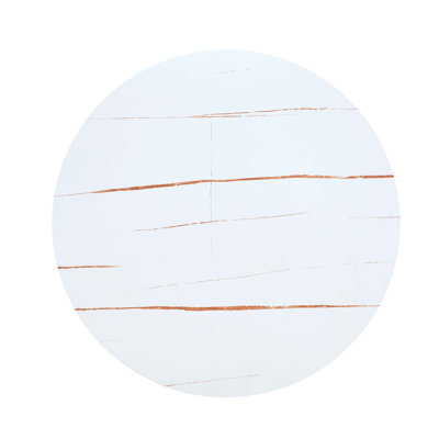 Mid Century Modern Round Dining Table with Thickened Tabletop