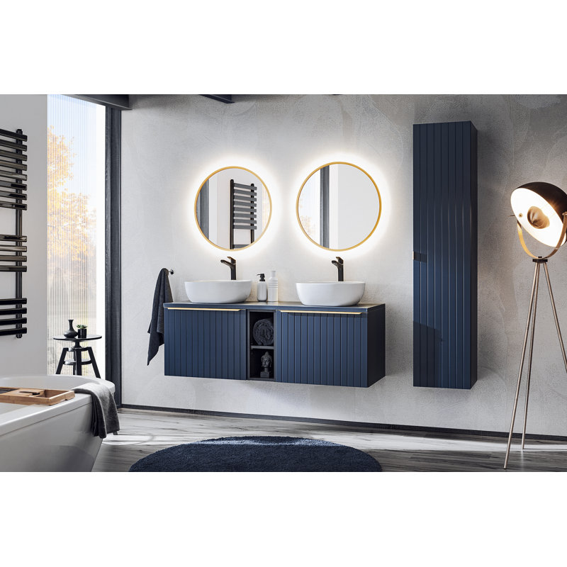 Schairer 120.4cm Manufactured Wood Double Bathroom Vanity Top
