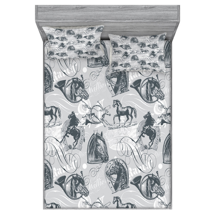 Microfiber Sheet Set, Queen Sheet Set with Fitted Sheet