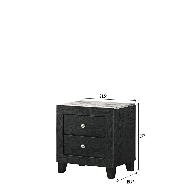 Nightstand Bedside Table With Drawers