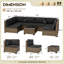 Ensemble de mobilier de patio 7 pièces-236281355-236281354