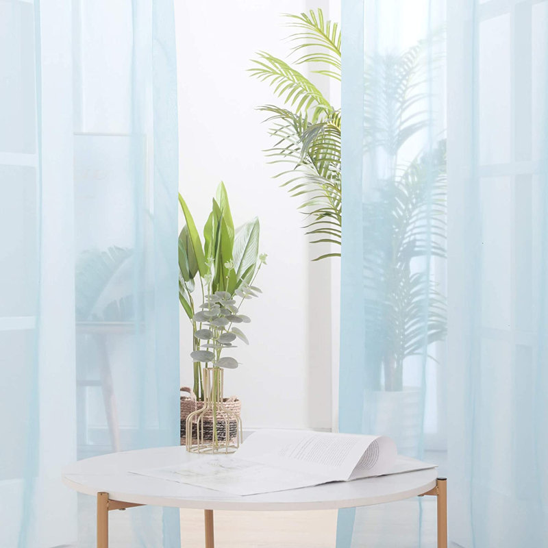 Kloss Sheer French Door Curtain Pair, 140 W x 280 D cm