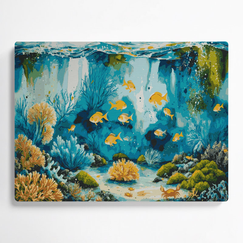 Art mural vert en métal Hawaiian Tide Pools, H 20 po x l 24 po
