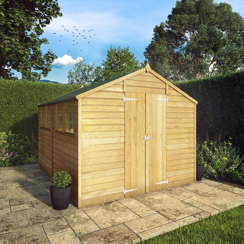 Mercia 10 x 8ft Overlap Apex Shed, No