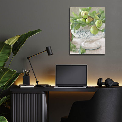  Art mural en verre «Bowl Of Apples» par Ashley Bradley, 12 po x 16 po