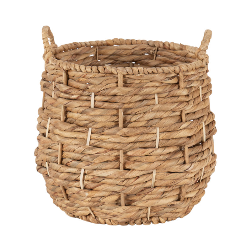 Panier de rangement tissé avec poignées