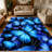 1PC Vibrant Dark Blue Stained Glass Flower area rugs for Living Room, Soft and Comfortable, Suitable for all seasons, easy-to-maintain, machine washable Indoor floor mat, Under Table Farmhouse suitable for dining table, bedroom, entryway, kitchen,-129870902