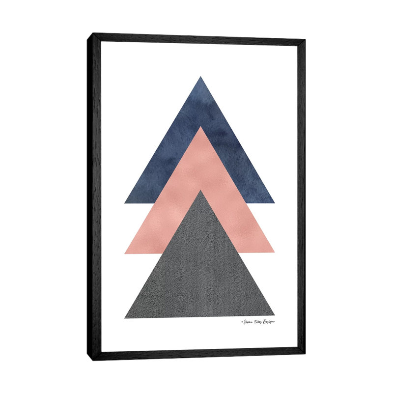 Triangles I by Seven Trees Design - Gallery-Wrapped Canvas Giclée on Canvas, Black Framed, 101.6 cm H x 66.04 cm W