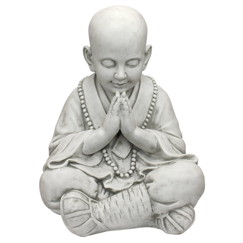 Statue de jardin asiatique priant baby bouddha