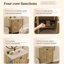 Armoire de plancher pliante avec évier en céramique - Installation brevetée en 1 minute, peu encombrante et facile à assembler, style américain