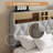Queen Size Bed Frame with 2-Tier Storage Adjustable Headboard & Charging Station, Solid and Stable, No Box Spring Needed, Noise Free, Easy to Assemble, Gray-292480912