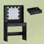 Dressing Table with Mirror and Led Light, Vanity Desk with Adjustable Brightness, Vanity Table with Shelves and 2 Drawers, for Bedroom, Living Room, 40 x 80 x 149 cm -979051765