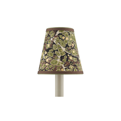 Abat-jour de candélabre empire H 5 "x l 5" en chocolat / moutarde