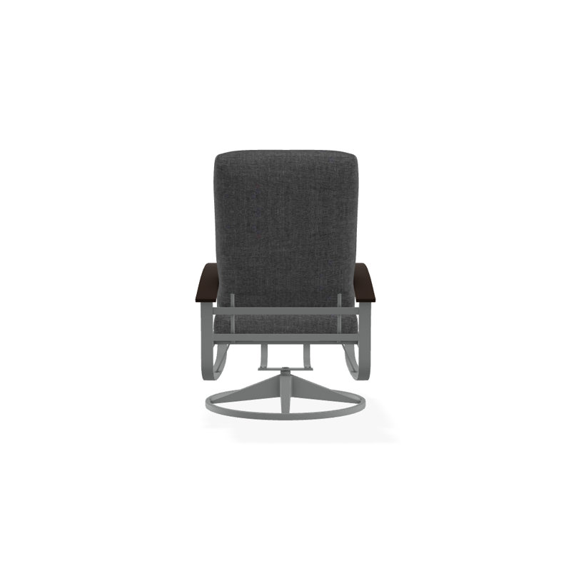 Belle Isle Outdoor Swivel Lounge Chair, Cast Slate Sunbrella® Plainweave, Kona P10, Textured Graphite