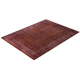 Overdyed Hand-Knotted Wool Modern-Contemporary Purple Area Rug 9' 0" x 12' 2"