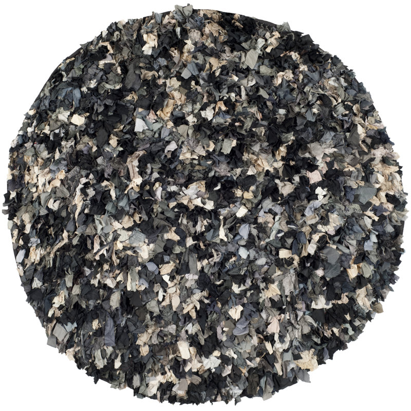 Godsey Shag Hand Woven Performance Rug, Round 4'