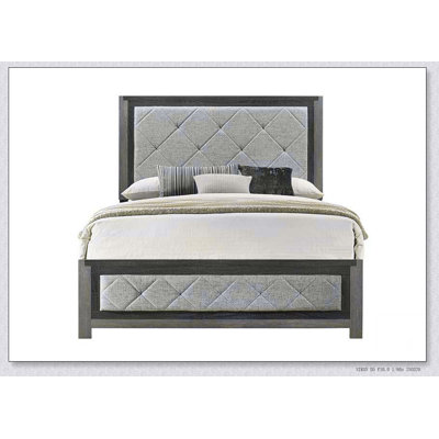 Grand lit en lin Jehoram Grey
