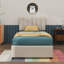 Twin Bed With Hydraulic Lift Storage And Linen-Upholstered Frame-1963056485