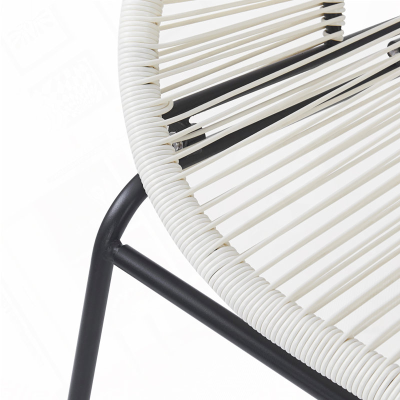 Causeuse d'extérieur en tissage de hamac, Blanc