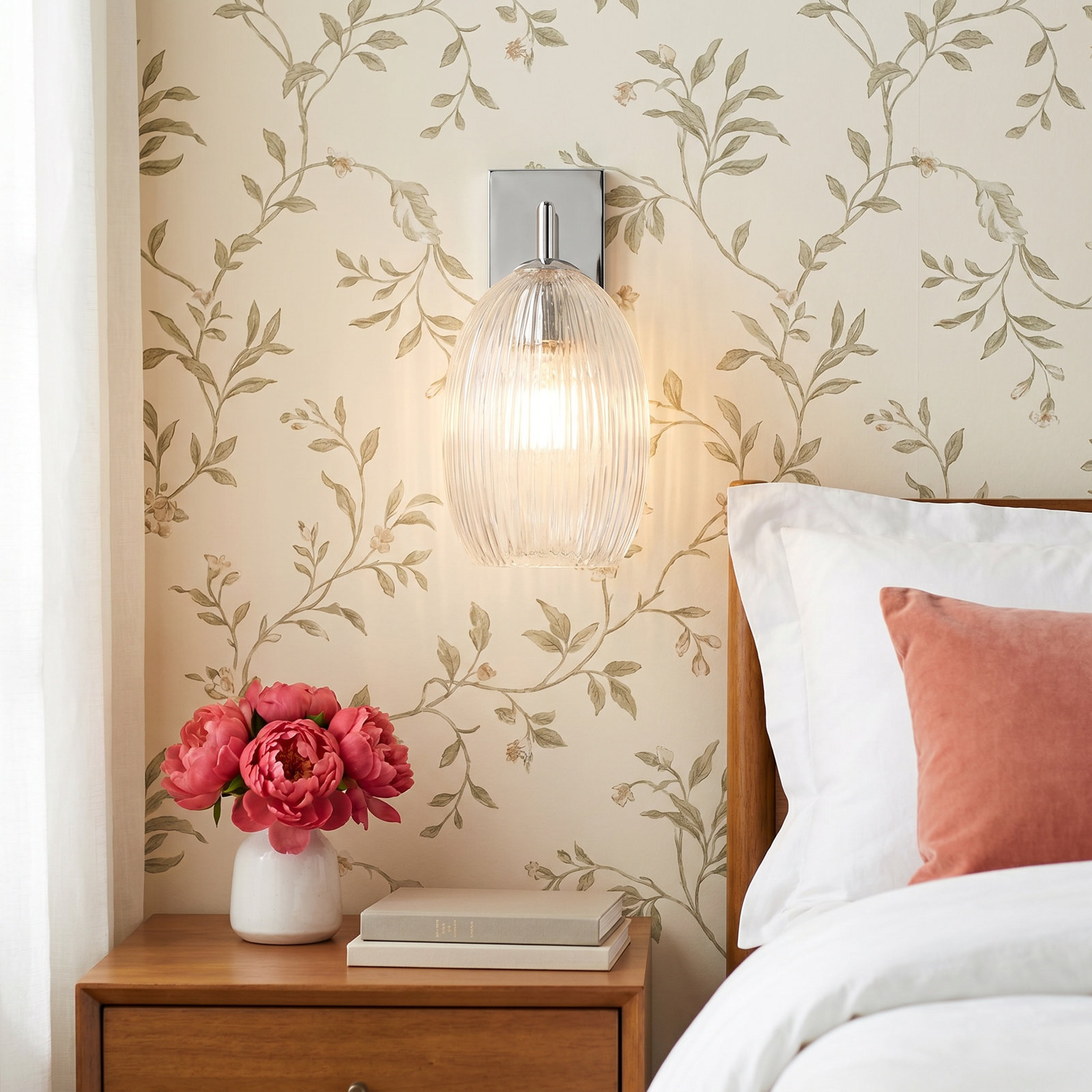 Wilmont Single Light Armed Sconce, Polished Nickel