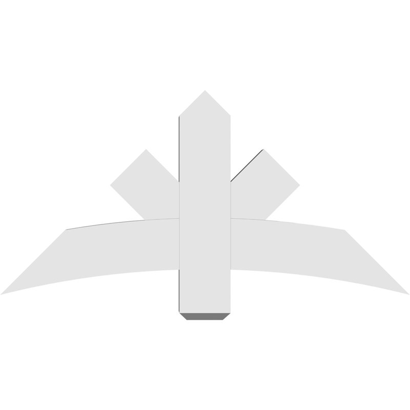 Support de pignon Alberta Alberta, H 24 po x l 48 po (pas: 12/12), P 4 po x F 6 po, PVC