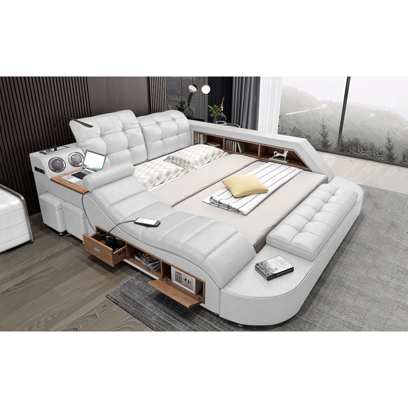 Lilliauna Upholstered Bed, Queen, White