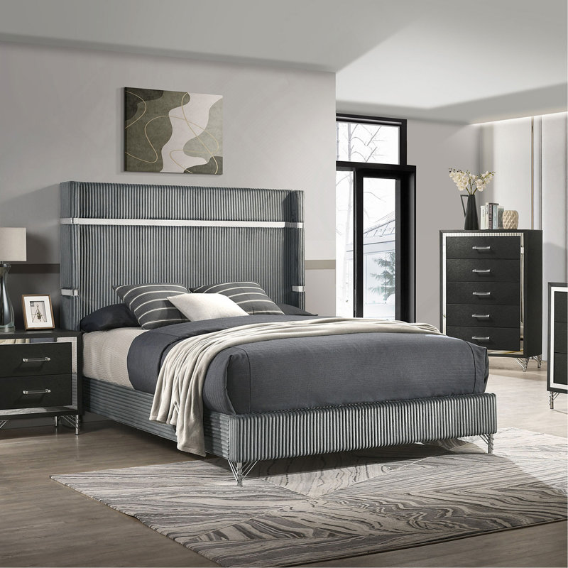 Malcolm Black 2-Drawer Nightstand Bedside Table
