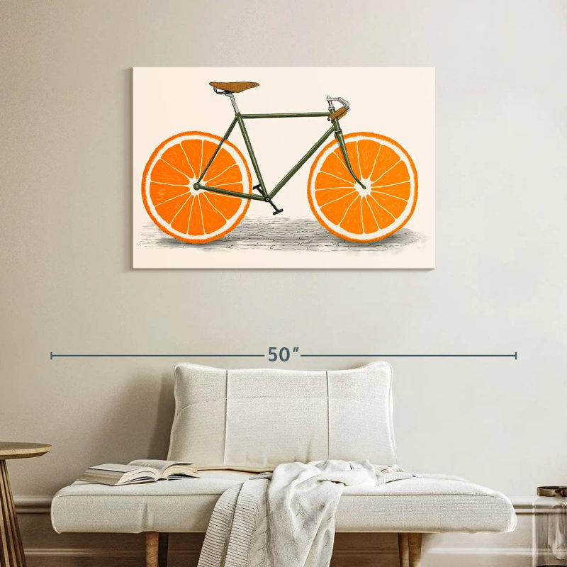Mehar Zest Orange Wheels, 26" H x 39" W