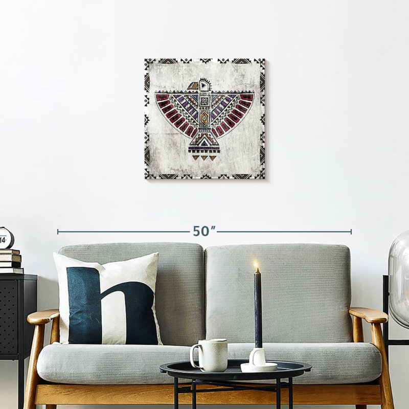 Motif amérindien Lelar, H 20 po x l 20 po